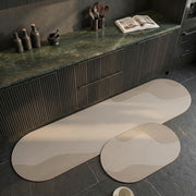 Freyza - Kitchen Floor Rug | Waterproof & Non-Slip Design | Easy-Care Oval Kitchen Rug for Safe Cooking