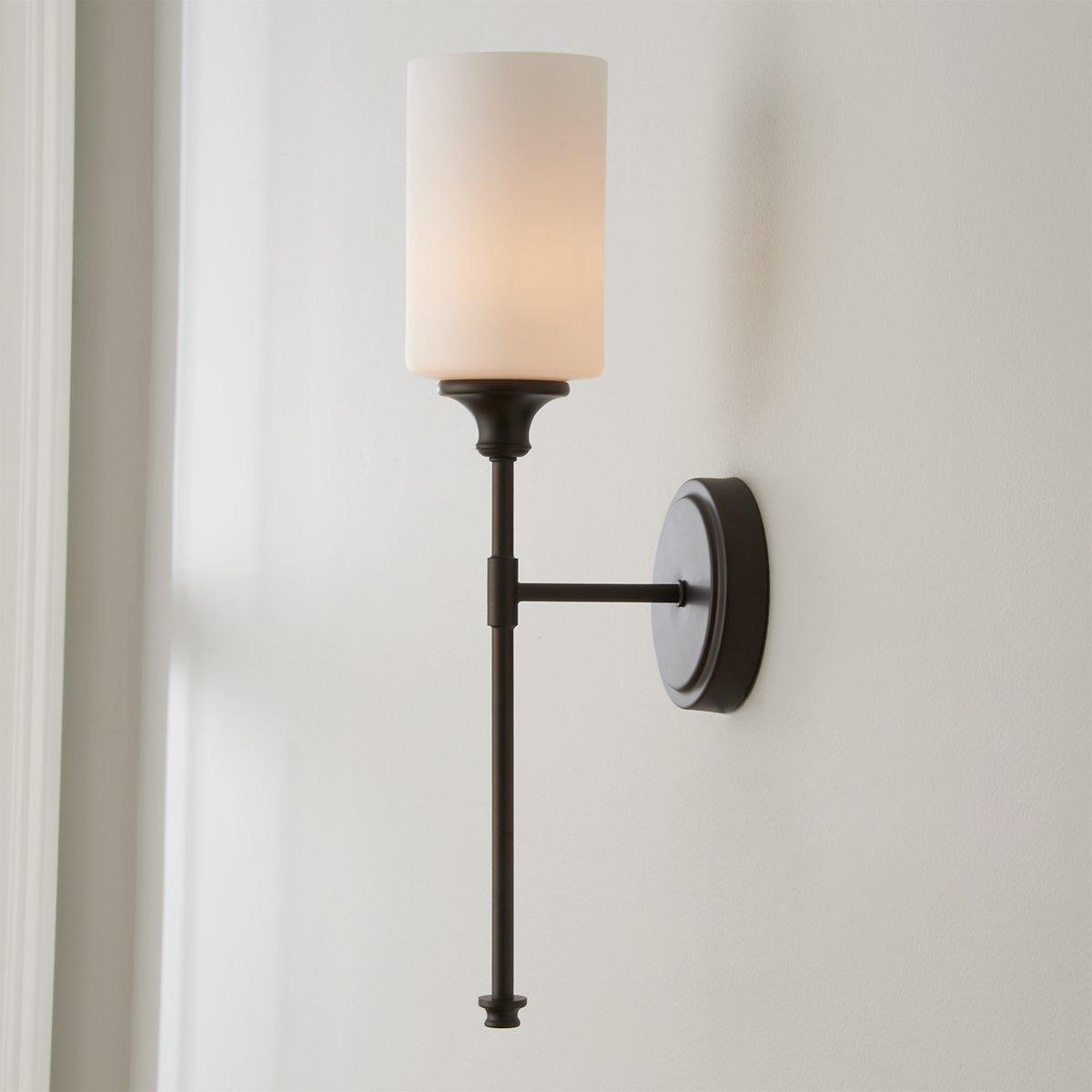 Freyza | Tracie Vintage Industrial Brass Glass Wall Light – Industrial Bedroom Hallway