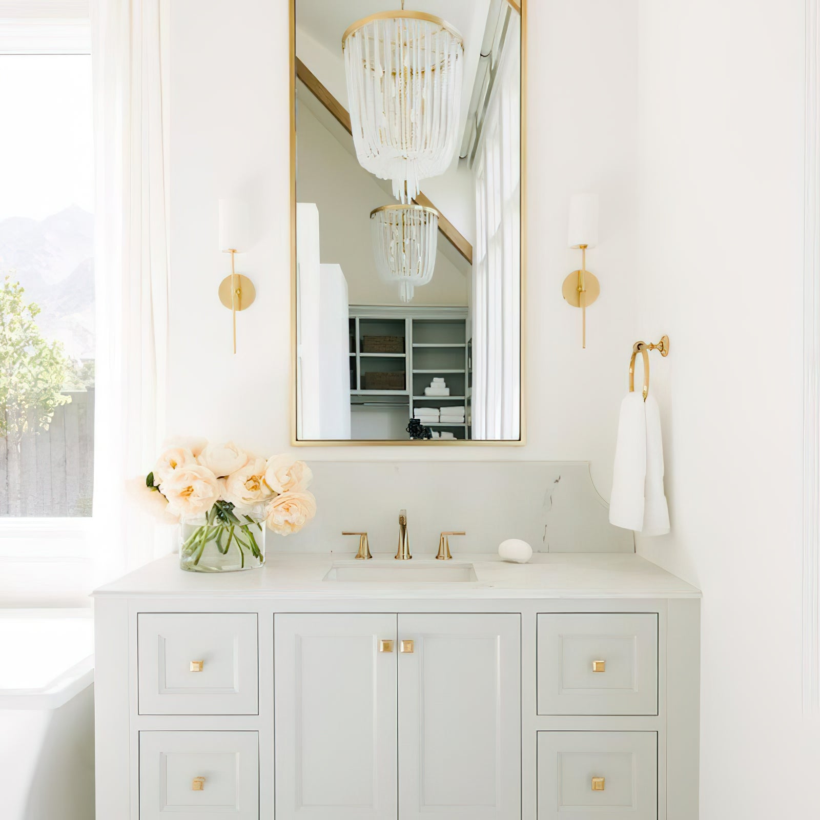 Freyza | Tracie Vintage Industrial Brass Glass Wall Light – Industrial Bedroom Hallway