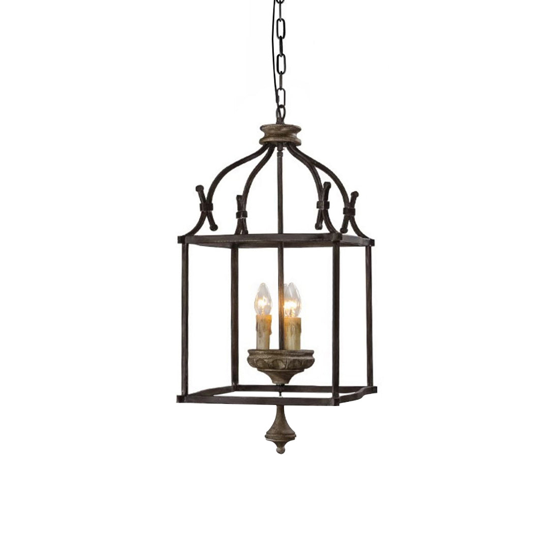 Freyza | Alirora Traditional Birdcage Wood Chandelier – Traditional Dining Room Living Room
