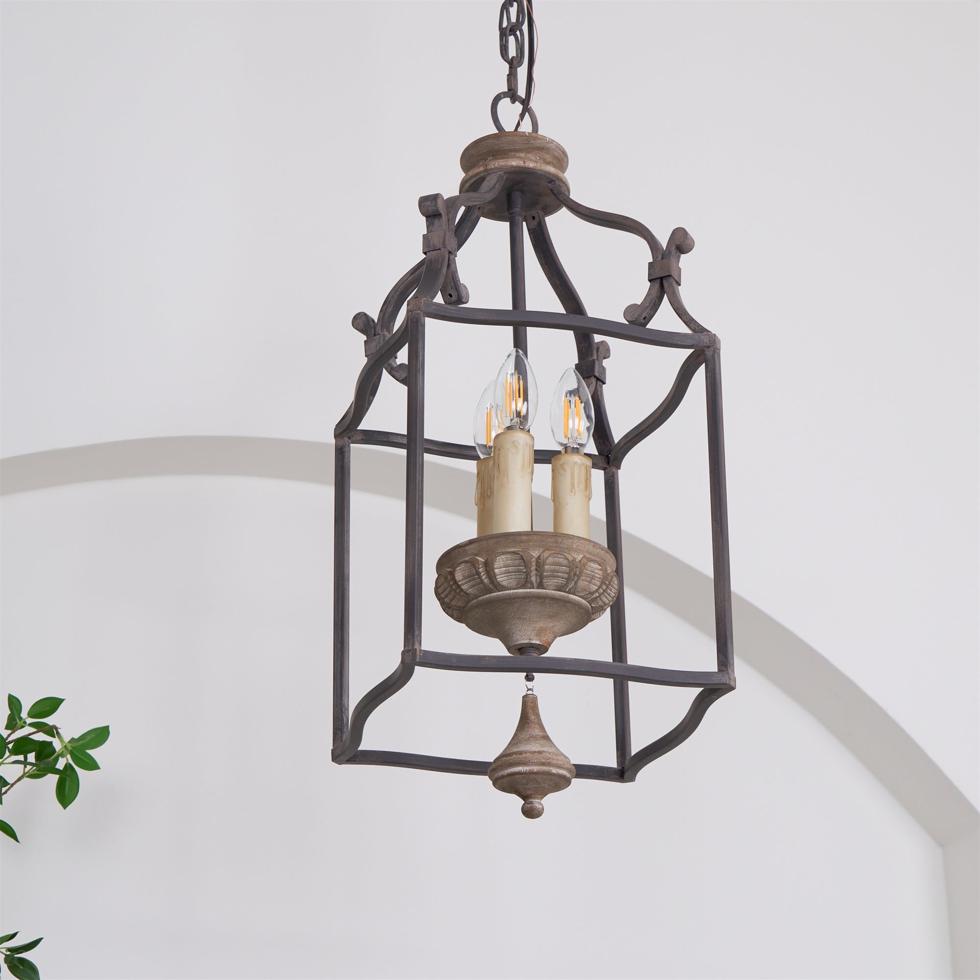 Freyza | Alirora Traditional Birdcage Wood Chandelier – Traditional Dining Room Living Room