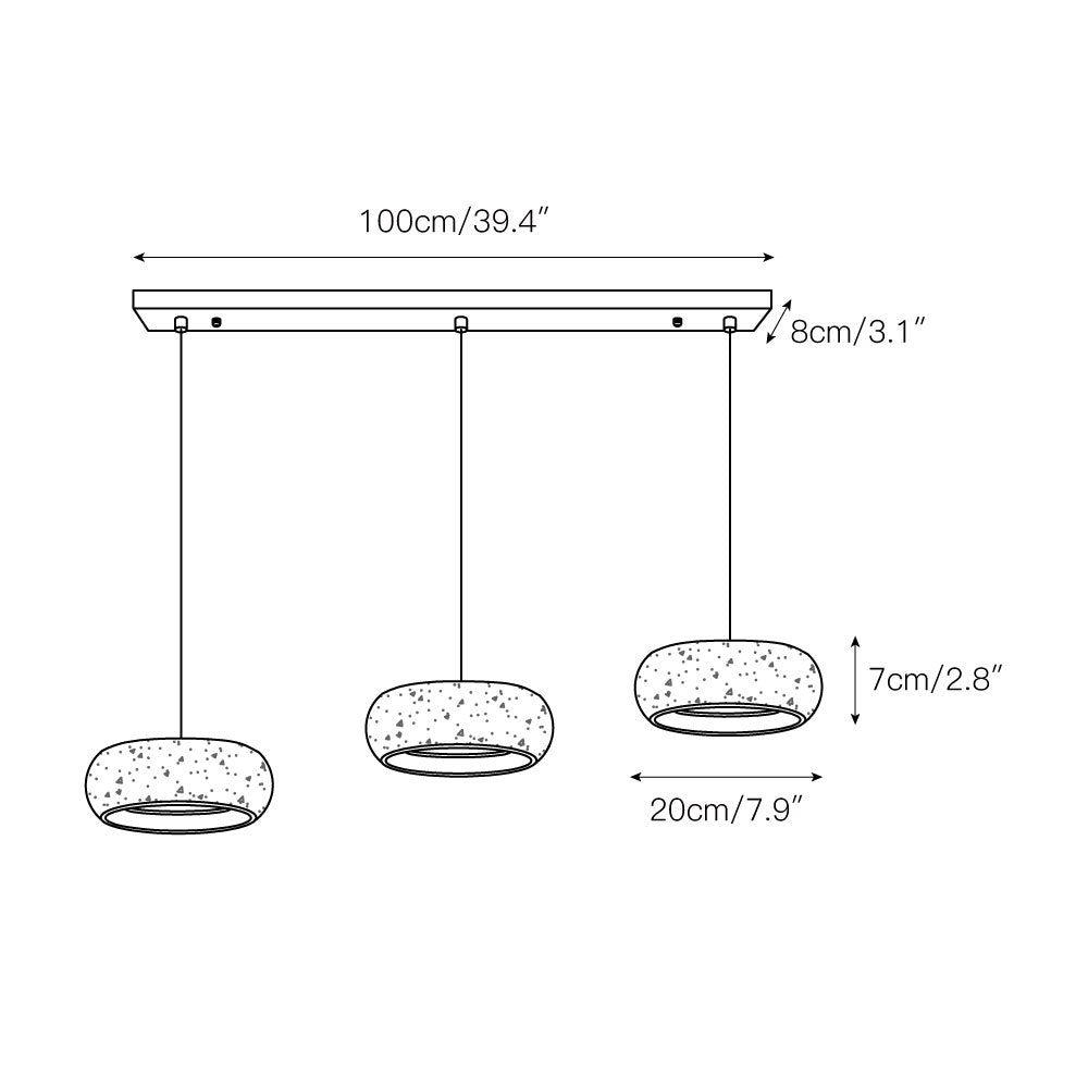 Freyza | Eurvaran Drum Travertine Pendant Light – Kitchen Dining Room