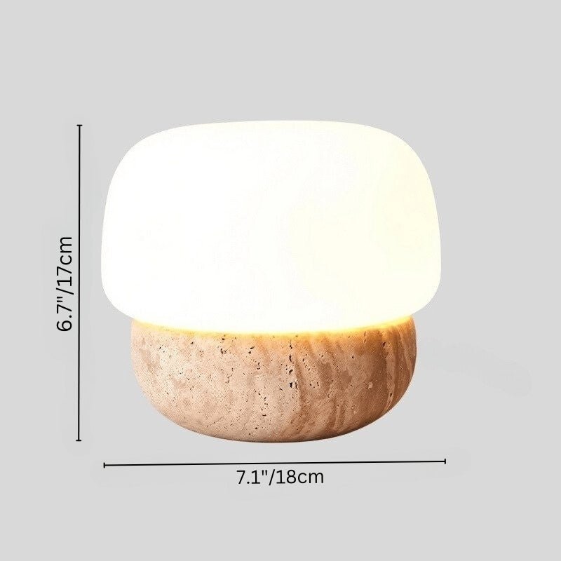 TravertineGlow | Elegant Minimalist Table Lamp for Living Room Ambiance 6