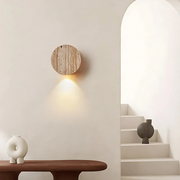 TravertineGlow | Elegant Organic Stone Outdoor Wall Light Fixture 0