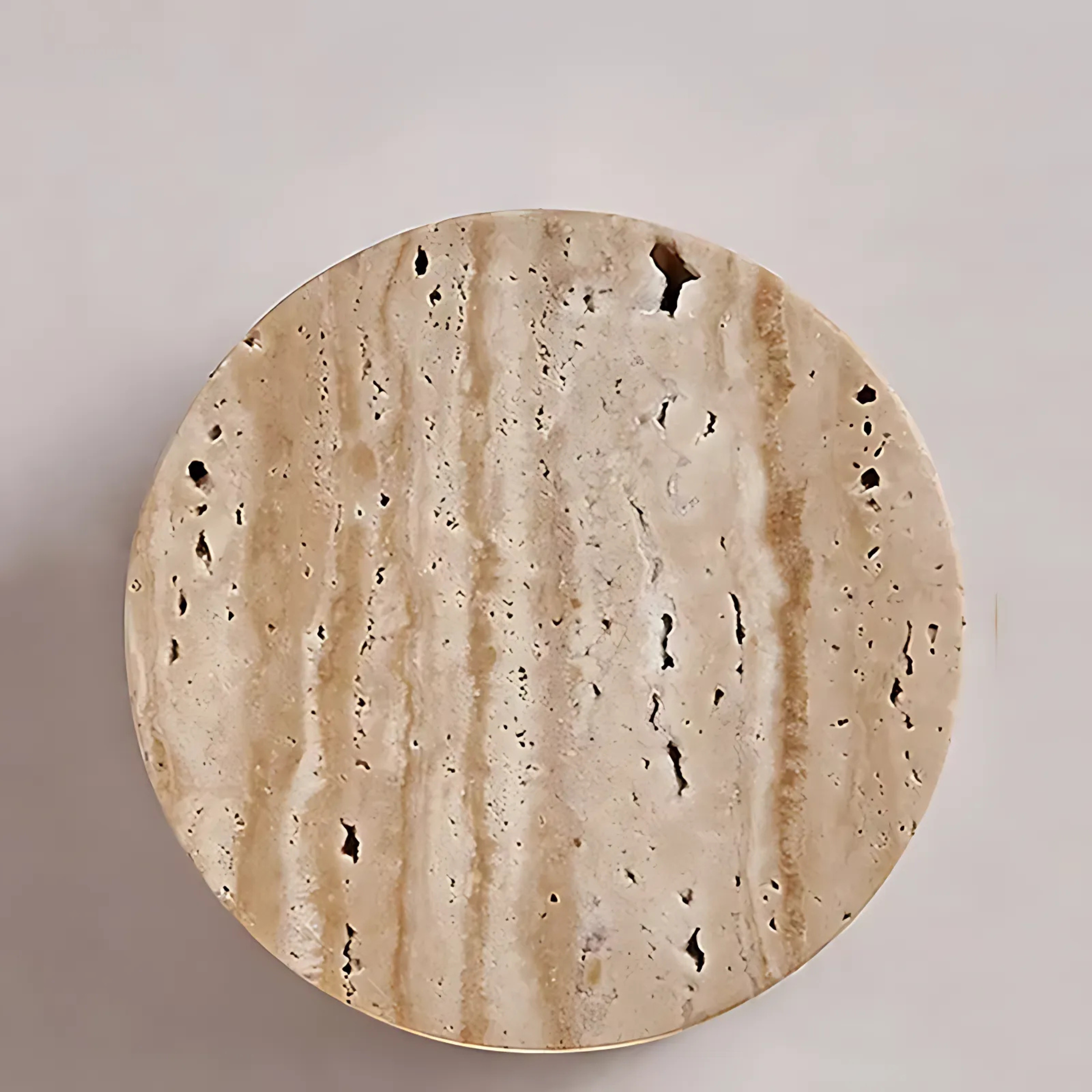 TravertineGlow | Elegant Organic Stone Outdoor Wall Light Fixture 6