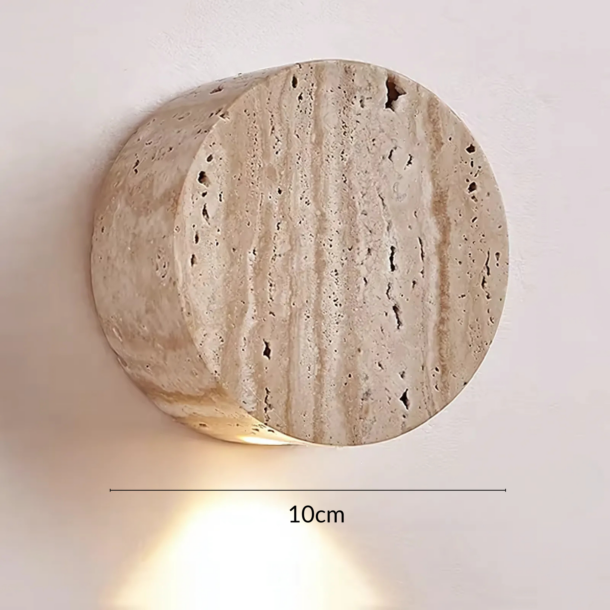 TravertineGlow | Elegant Organic Stone Outdoor Wall Light Fixture 7