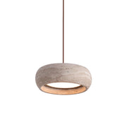 Freyza | Eurvaran Drum Travertine Pendant Light – Kitchen Dining Room