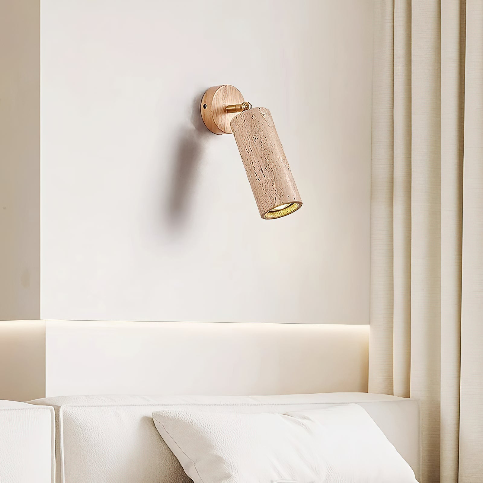 Freyza | Applique murale en bois et travertin Arvararae – Chambre, couloir