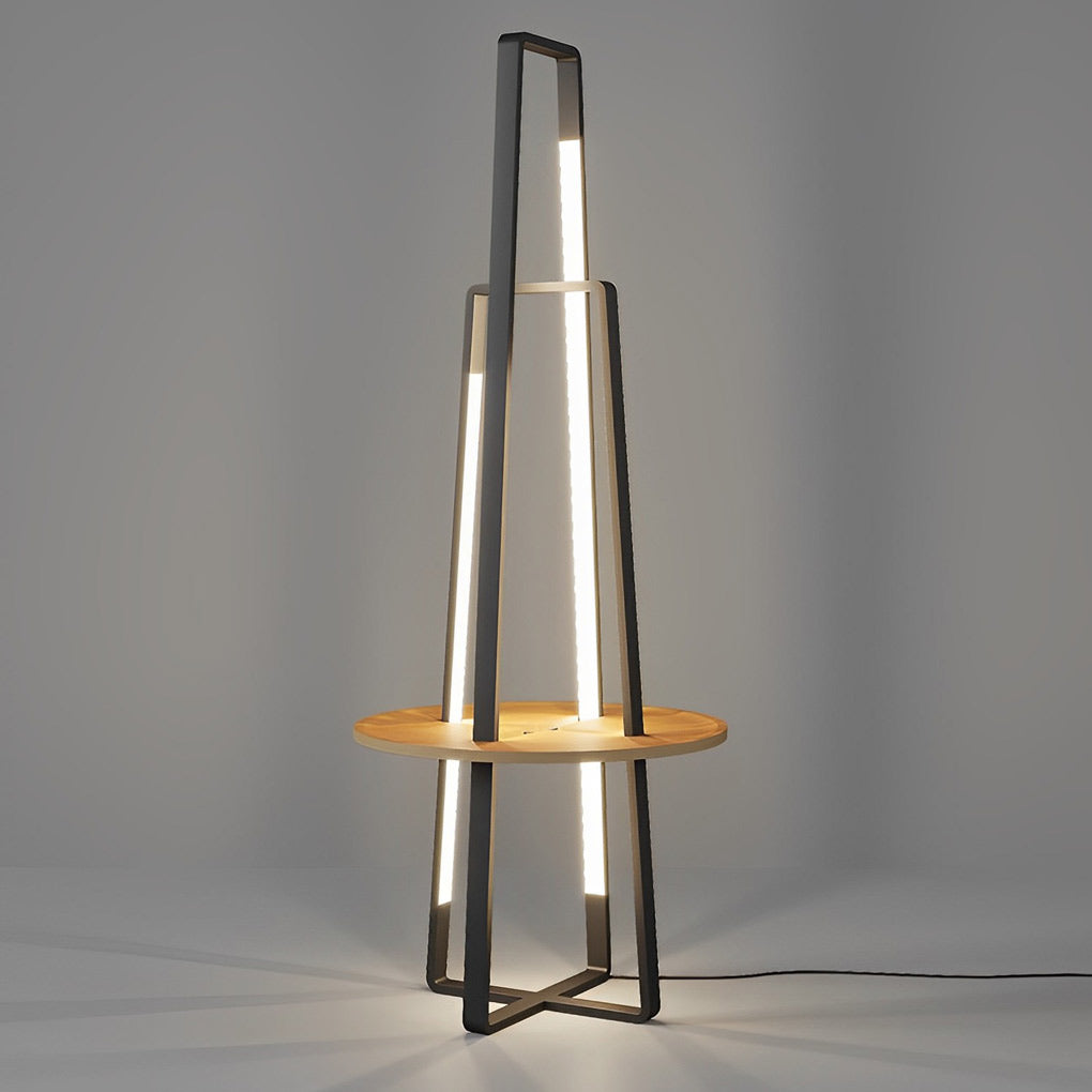 TrayLux | Modern Black Floor Lamp with Remote Control and Stylish Tray 4