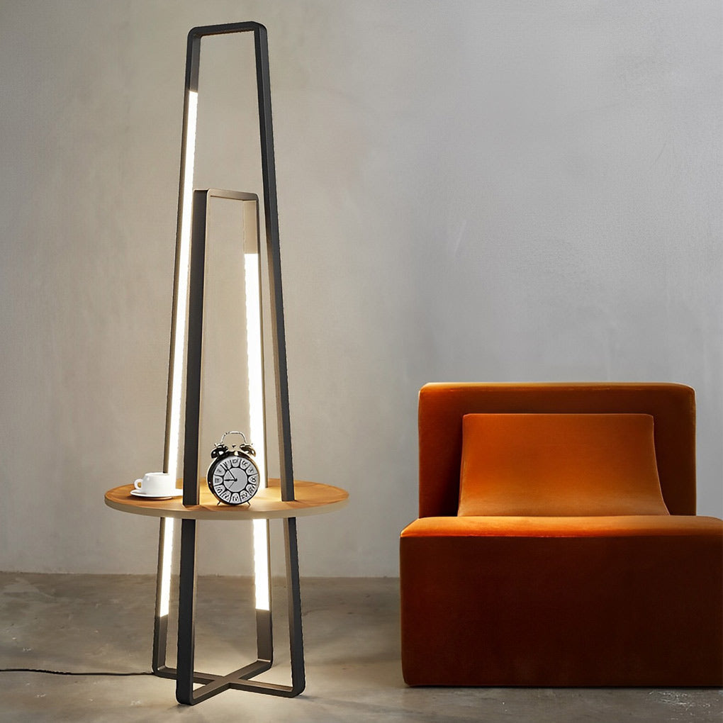 TrayLux | Modern Black Floor Lamp with Remote Control and Stylish Tray 6