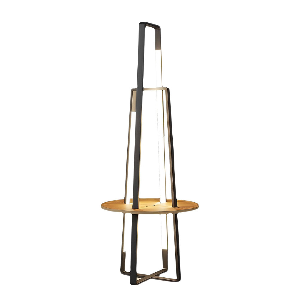 TrayLux | Modern Black Floor Lamp with Remote Control and Stylish Tray 7