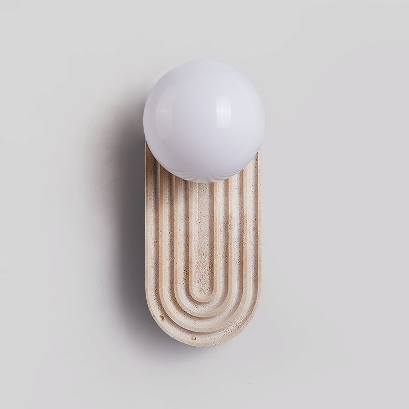 Freyza | Elvelos Travertine Glass Glass Wall Light – Bedroom Hallway
