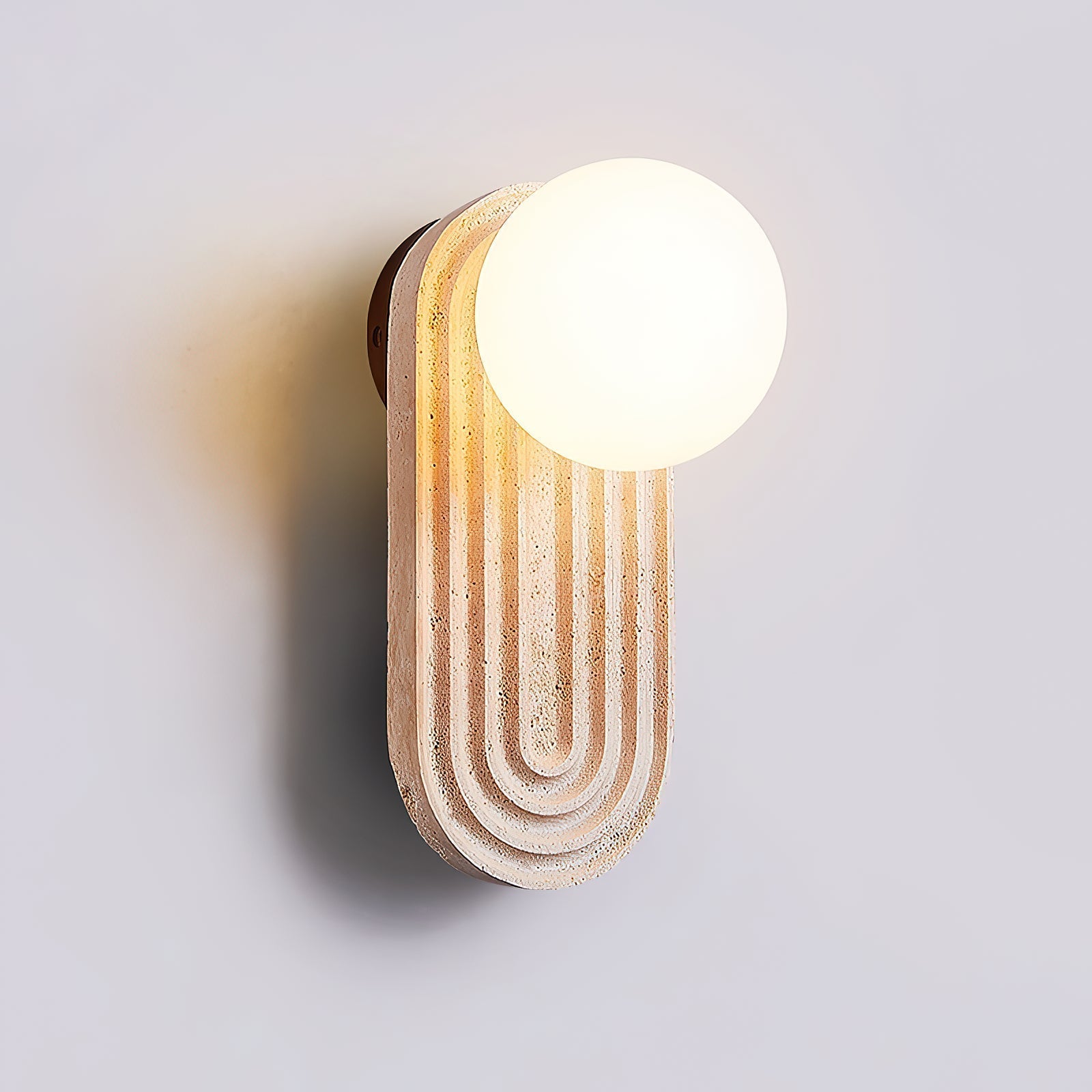 Freyza | Elvelos Travertine Glass Glass Wall Light – Bedroom Hallway