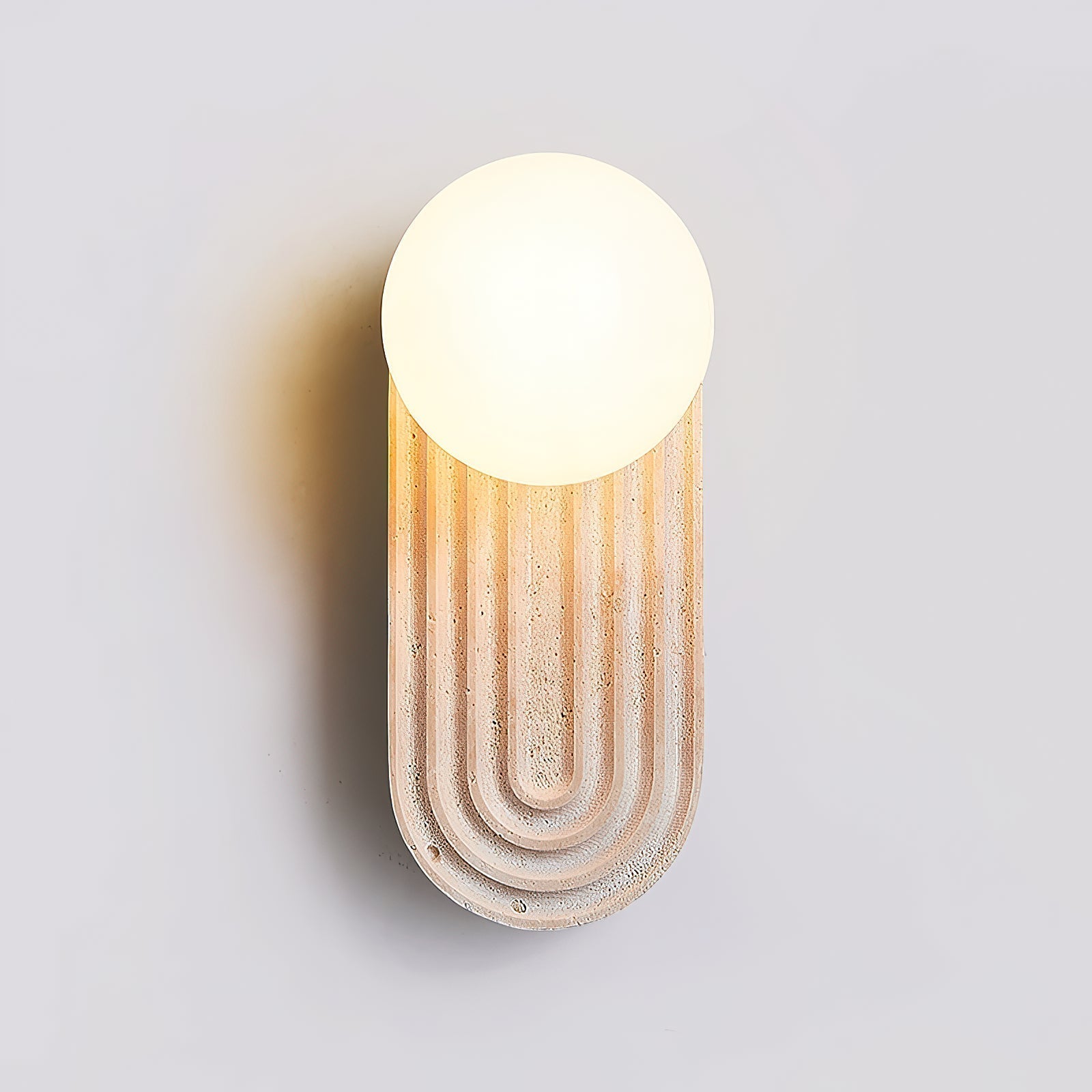 Freyza | Elvelos Travertine Glass Glass Wall Light – Bedroom Hallway