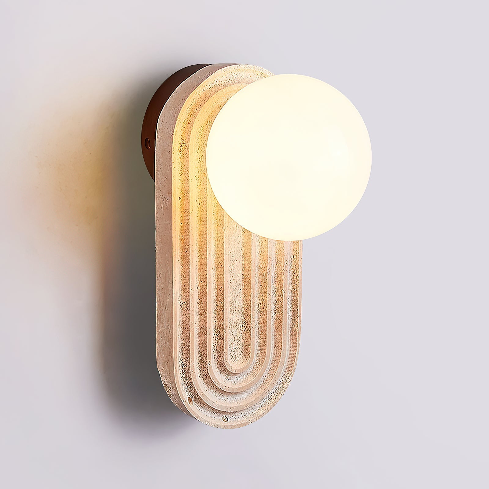 Freyza | Elvelos Travertine Glass Glass Wall Light – Bedroom Hallway