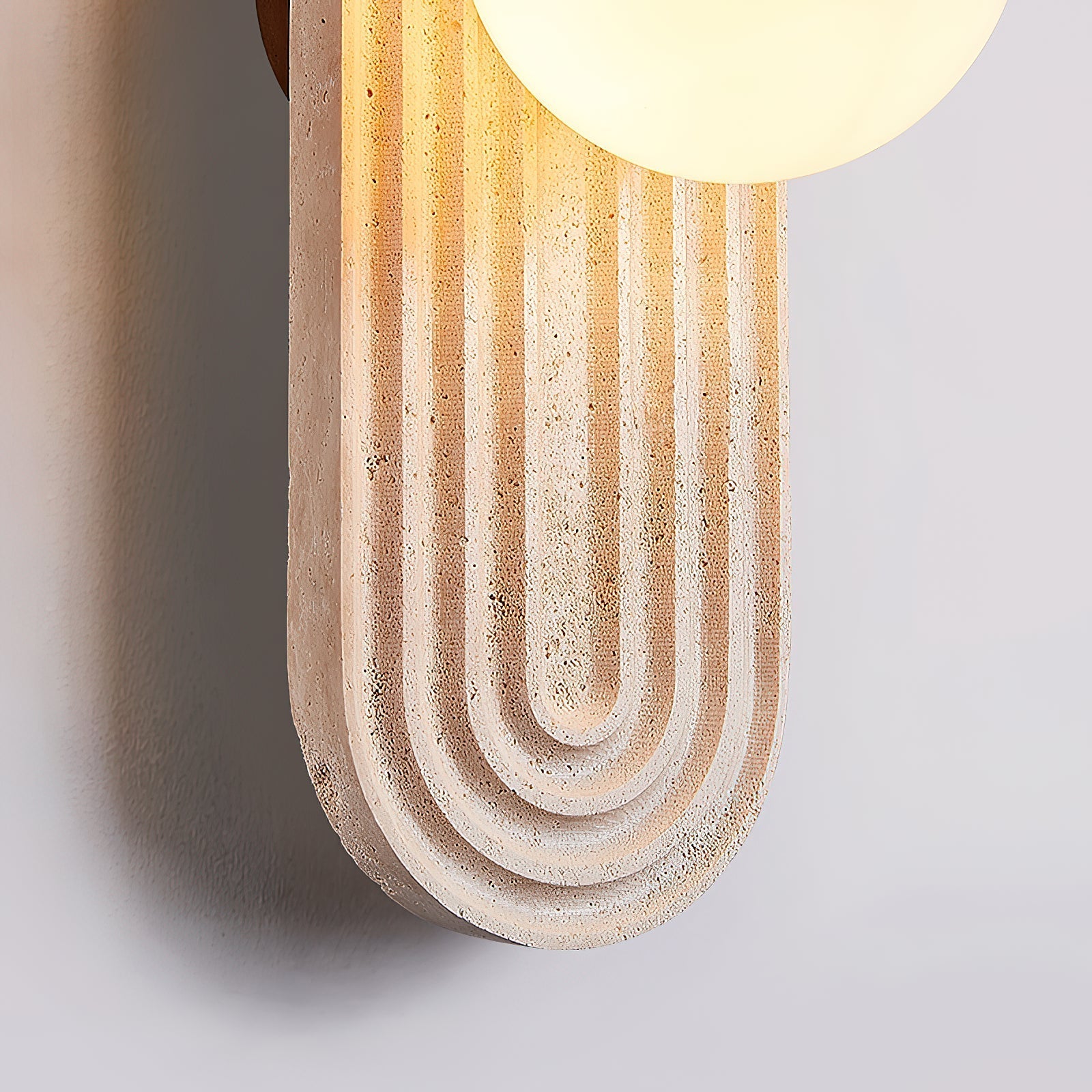 Freyza | Elvelos Travertine Glass Glass Wall Light – Bedroom Hallway