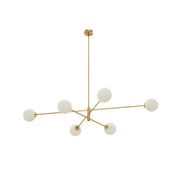 Freyza | Catalel Brass Glass Brass Glass Chandelier – Dining Room Living Room