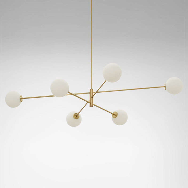 Freyza | Catalel Brass Glass Brass Glass Chandelier – Dining Room Living Room