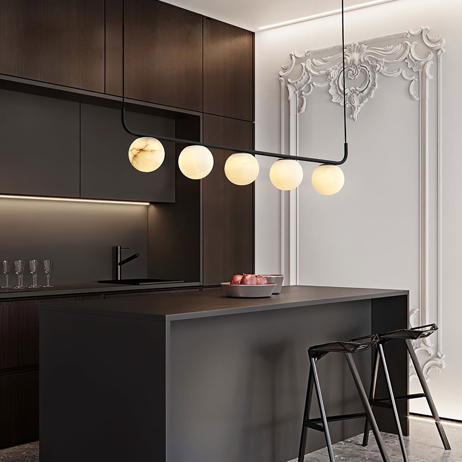 Freyza | Eloryra Suspension Alabaster Pendant Light – Kitchen Dining Room