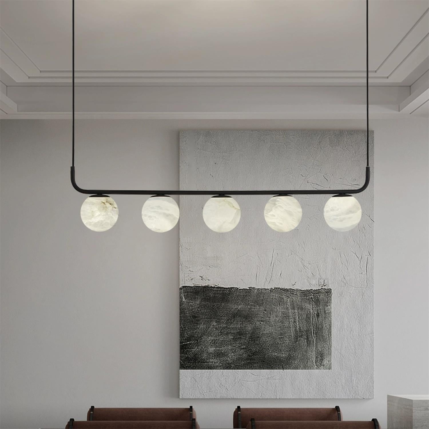 Freyza | Eloryra Suspension Alabaster Pendant Light – Kitchen Dining Room