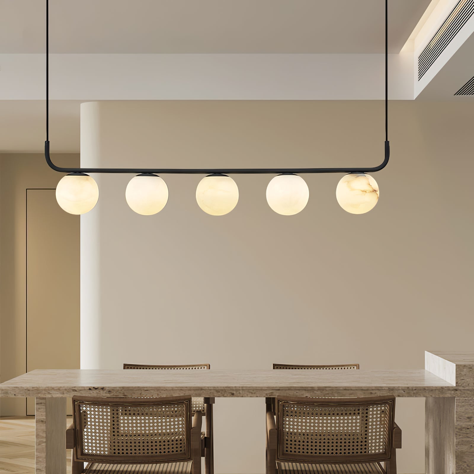 Freyza | Eloryra Suspension Alabaster Pendant Light – Kitchen Dining Room
