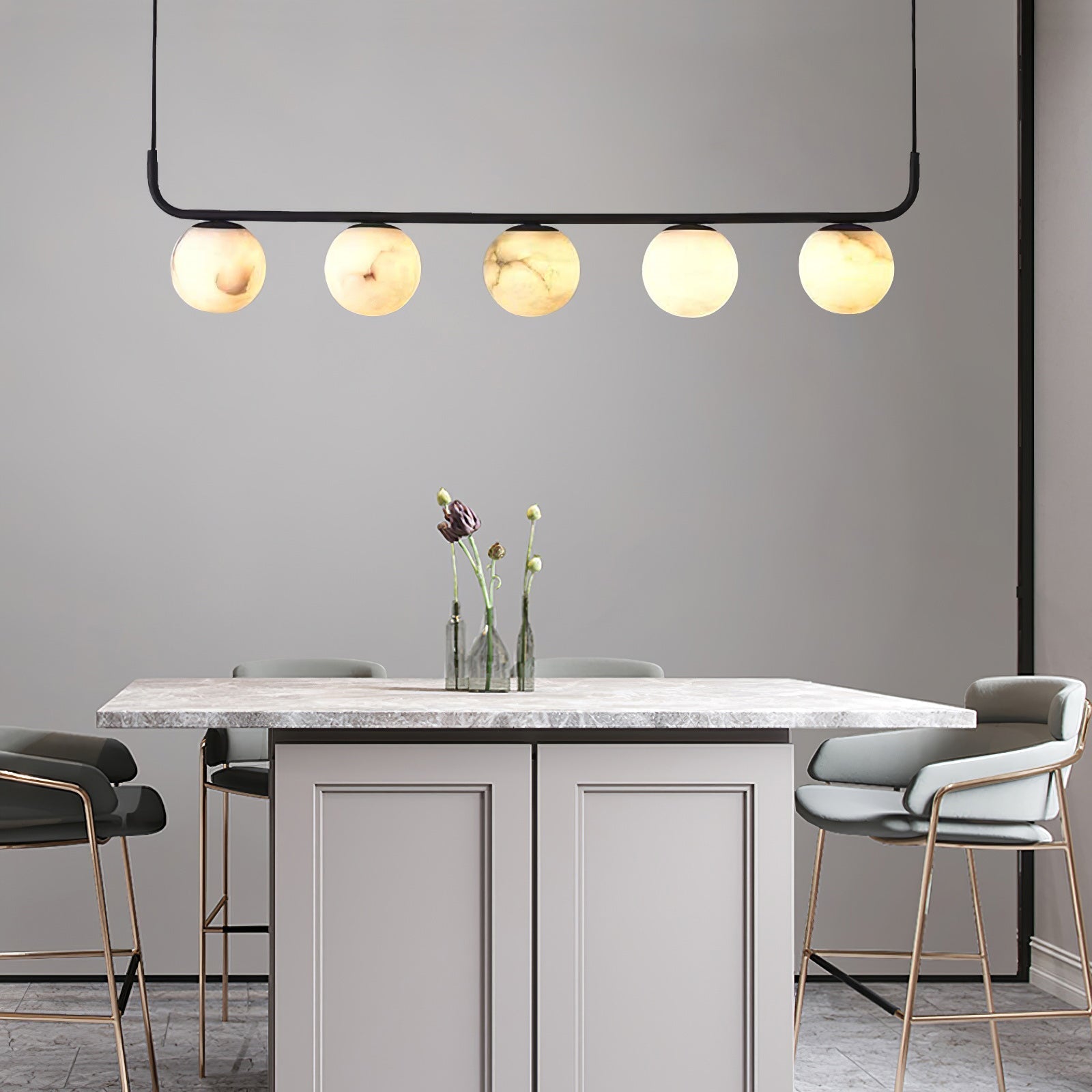 Freyza | Eloryra Suspension Alabaster Pendant Light – Kitchen Dining Room