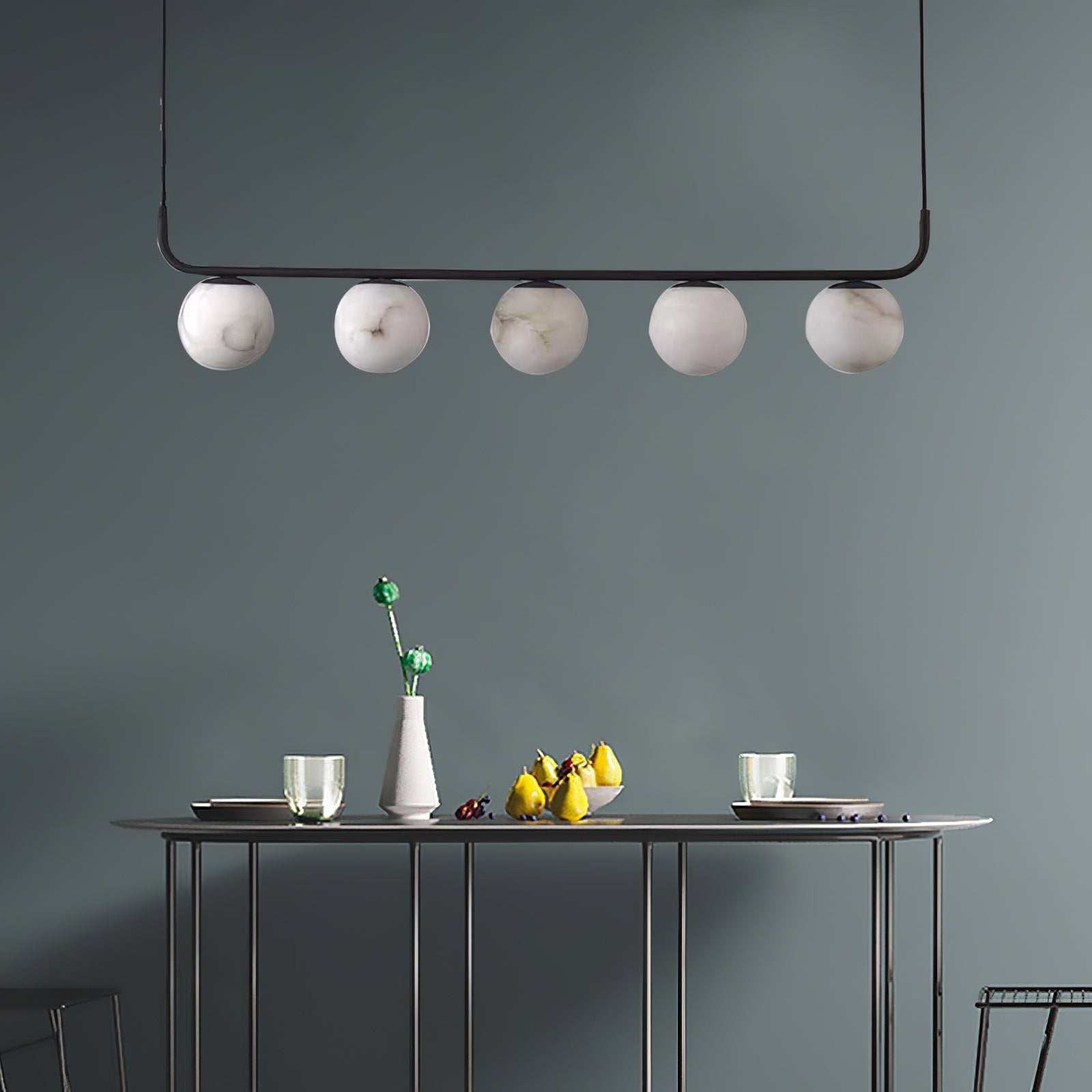 Freyza | Eloryra Suspension Alabaster Pendant Light – Kitchen Dining Room
