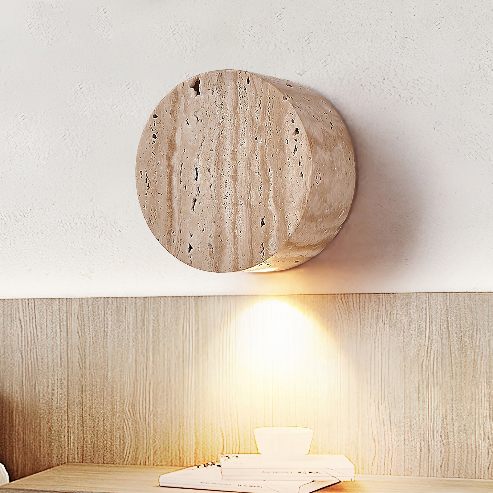 Freyza | Applique murale classique en travertin Izoren – Chambre, couloir