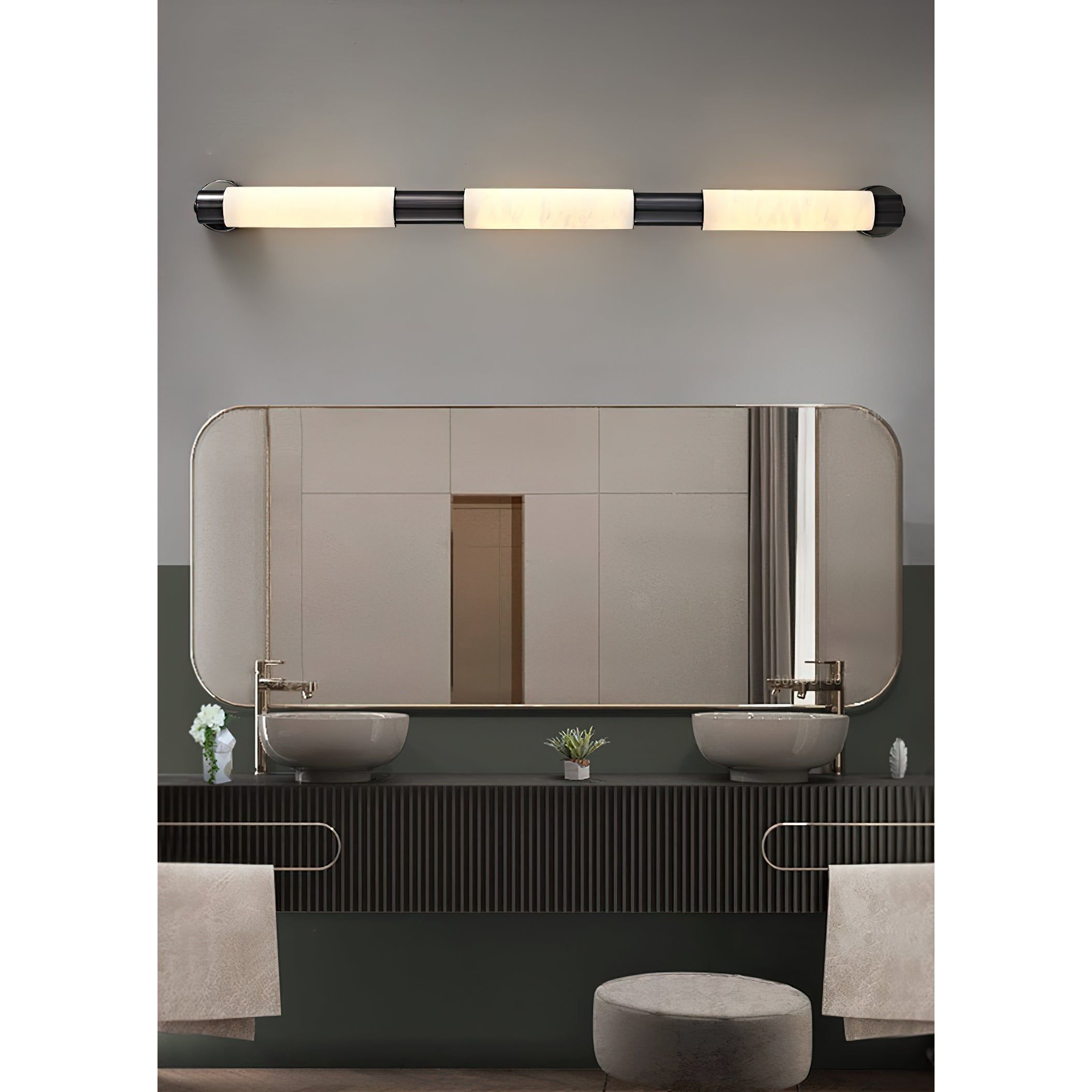 Freyza | Alraei Tube Alabaster Wall Light – Bedroom Hallway