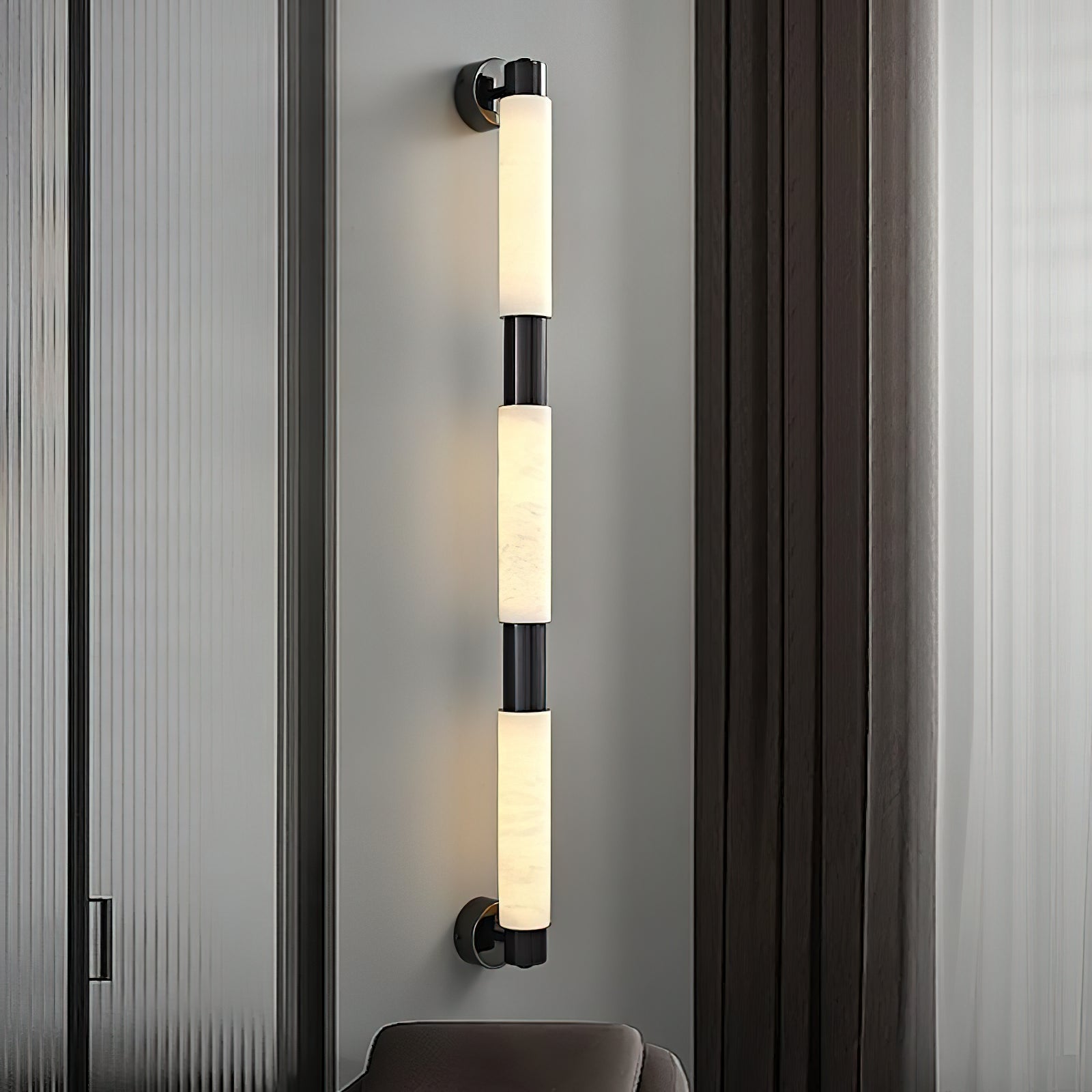 Freyza | Alraei Tube Alabaster Wall Light – Bedroom Hallway