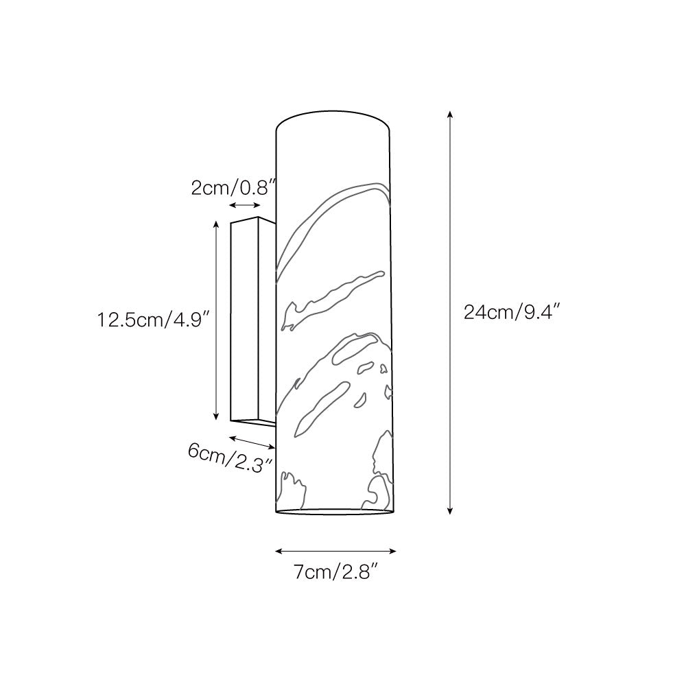 Freyza | Tubular Marble Wall Marble Wall Light – Bedroom Hallway