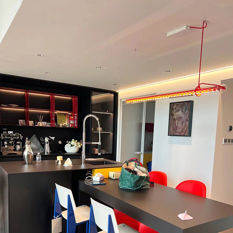 Freyza | Cata Linear LED Glass Pendant Light – Kitchen Dining Room