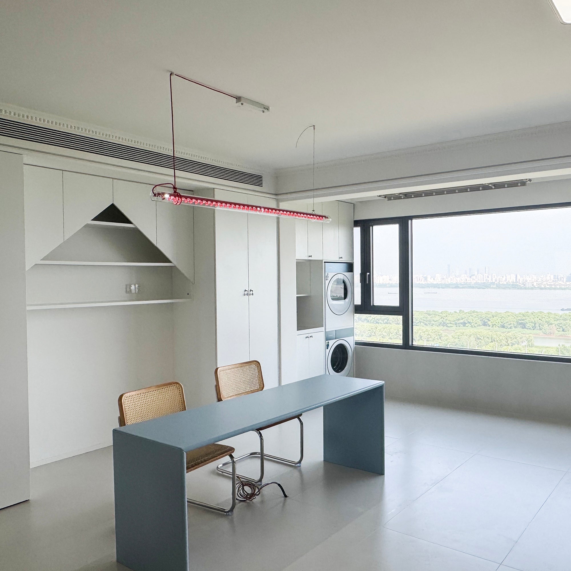 Freyza | Cata Linear LED Glass Pendant Light – Kitchen Dining Room