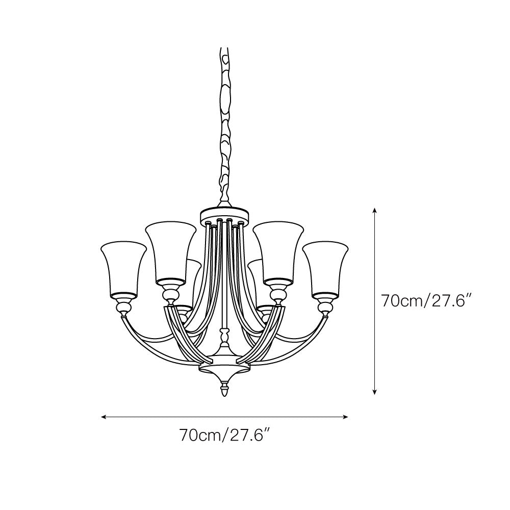 Freyza | Ordoran Vintage Industrial Brass Glass Chandelier – Industrial Dining Room Living Room
