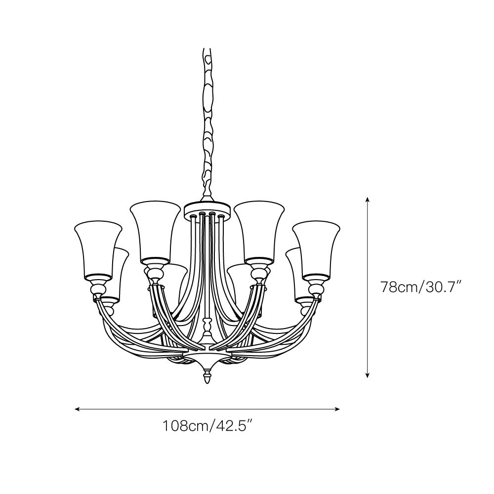 Freyza | Ordoran Vintage Industrial Brass Glass Chandelier – Industrial Dining Room Living Room