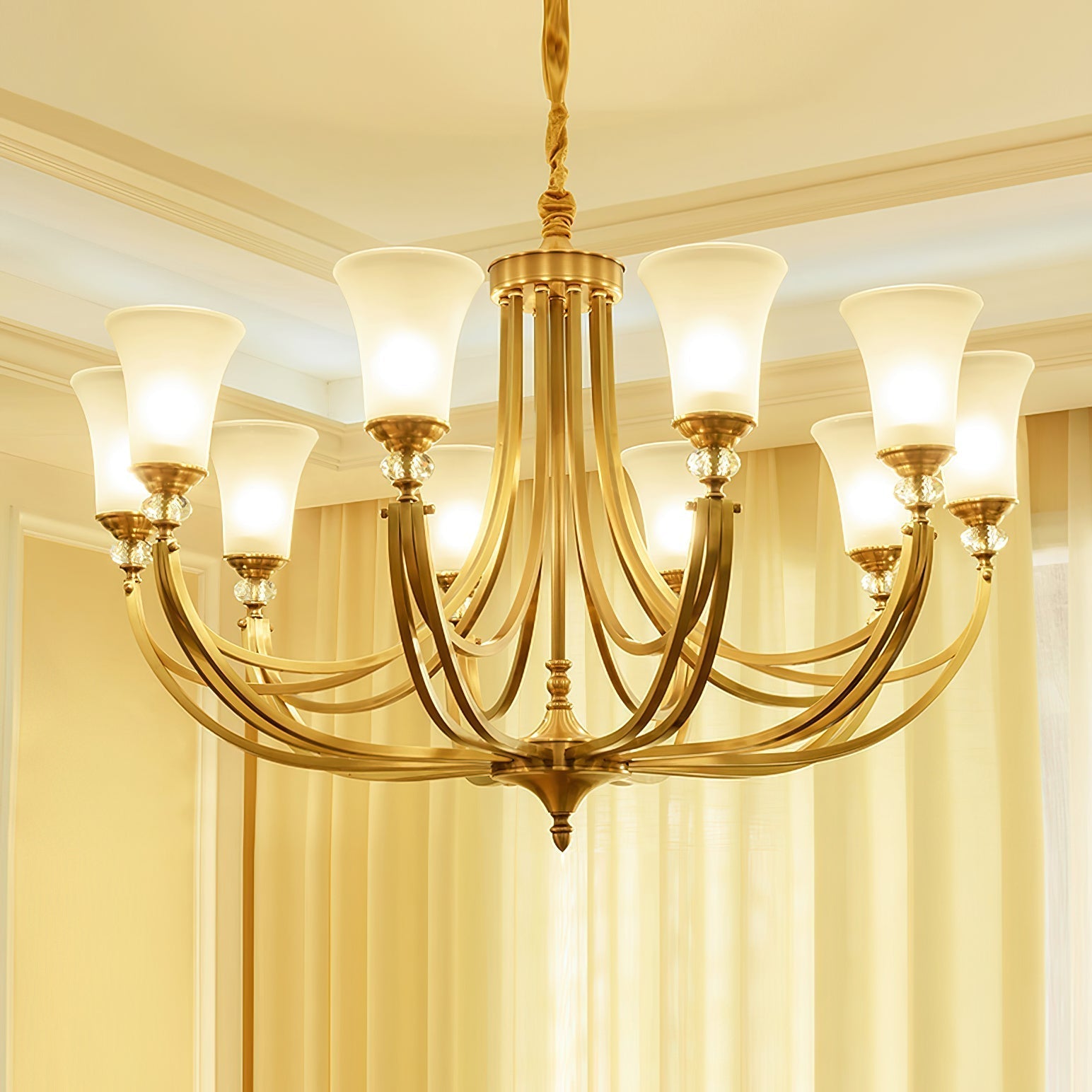 Freyza | Ordoran Vintage Industrial Brass Glass Chandelier – Industrial Dining Room Living Room
