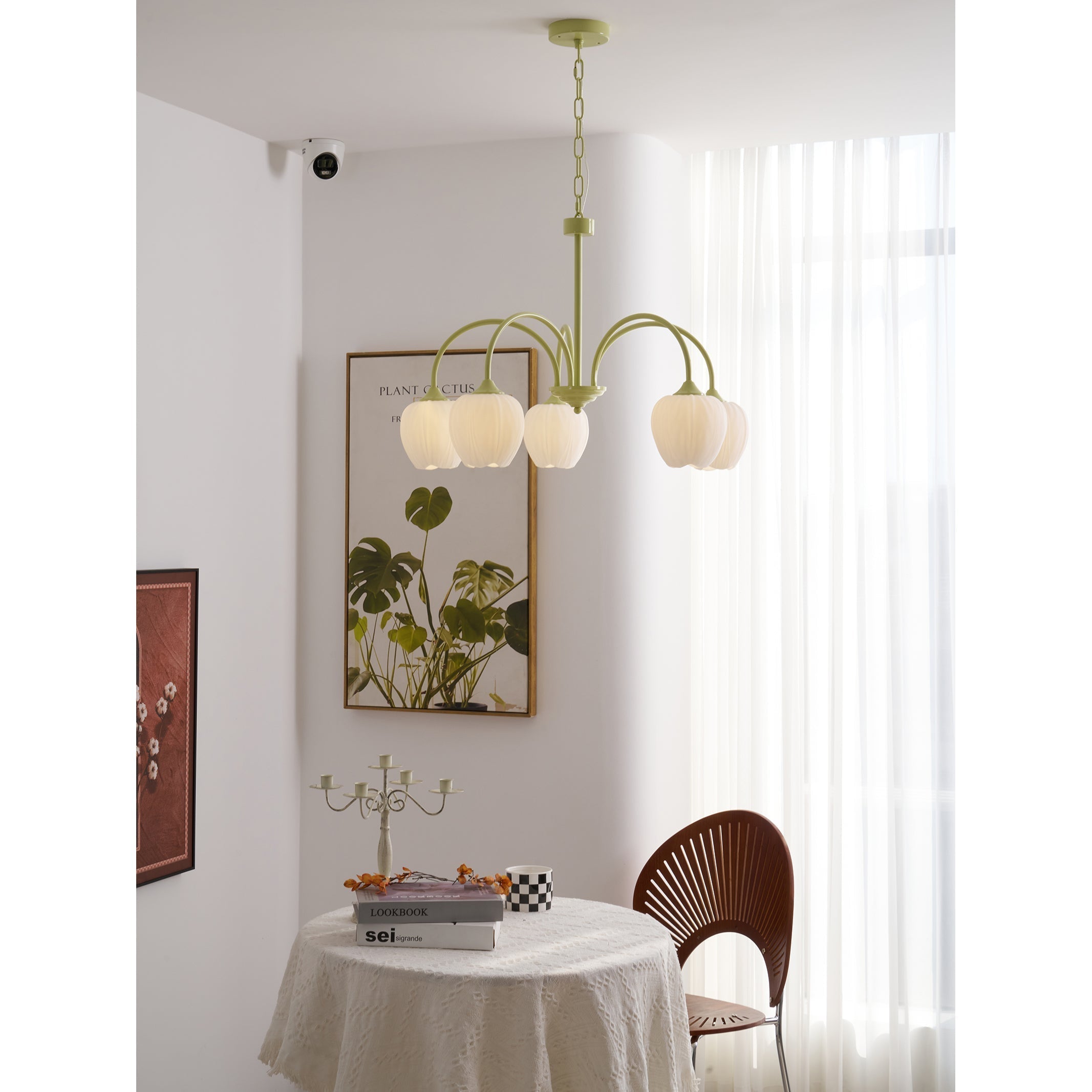 Freyza | Viloror Matcha Glass Glass Chandelier – Dining Room Living Room
