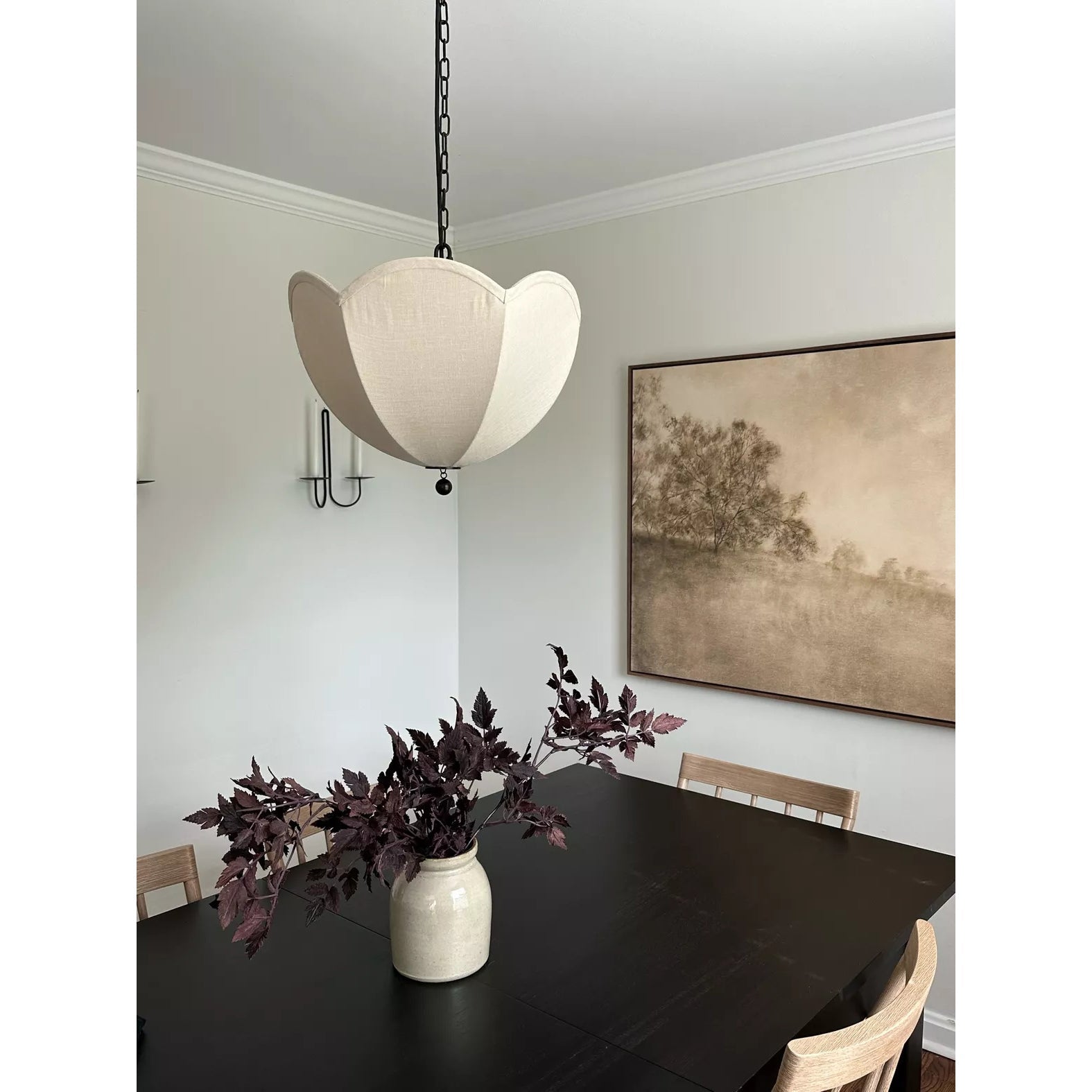 Freyza | Cimararae Vintage Scoop Fabric Pendant Light – Vintage Kitchen Dining Room