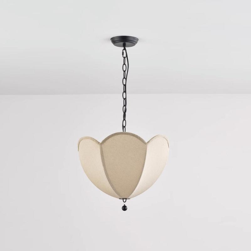 Freyza | Cimararae Vintage Scoop Fabric Pendant Light – Vintage Kitchen Dining Room