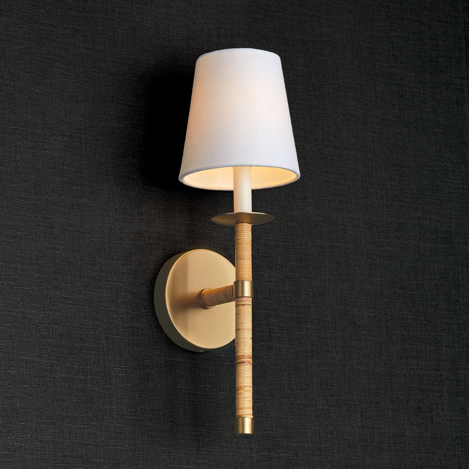 Freyza | Conoror Elegance Vintage Brass Fabric Wall Light – Vintage Bedroom Hallway