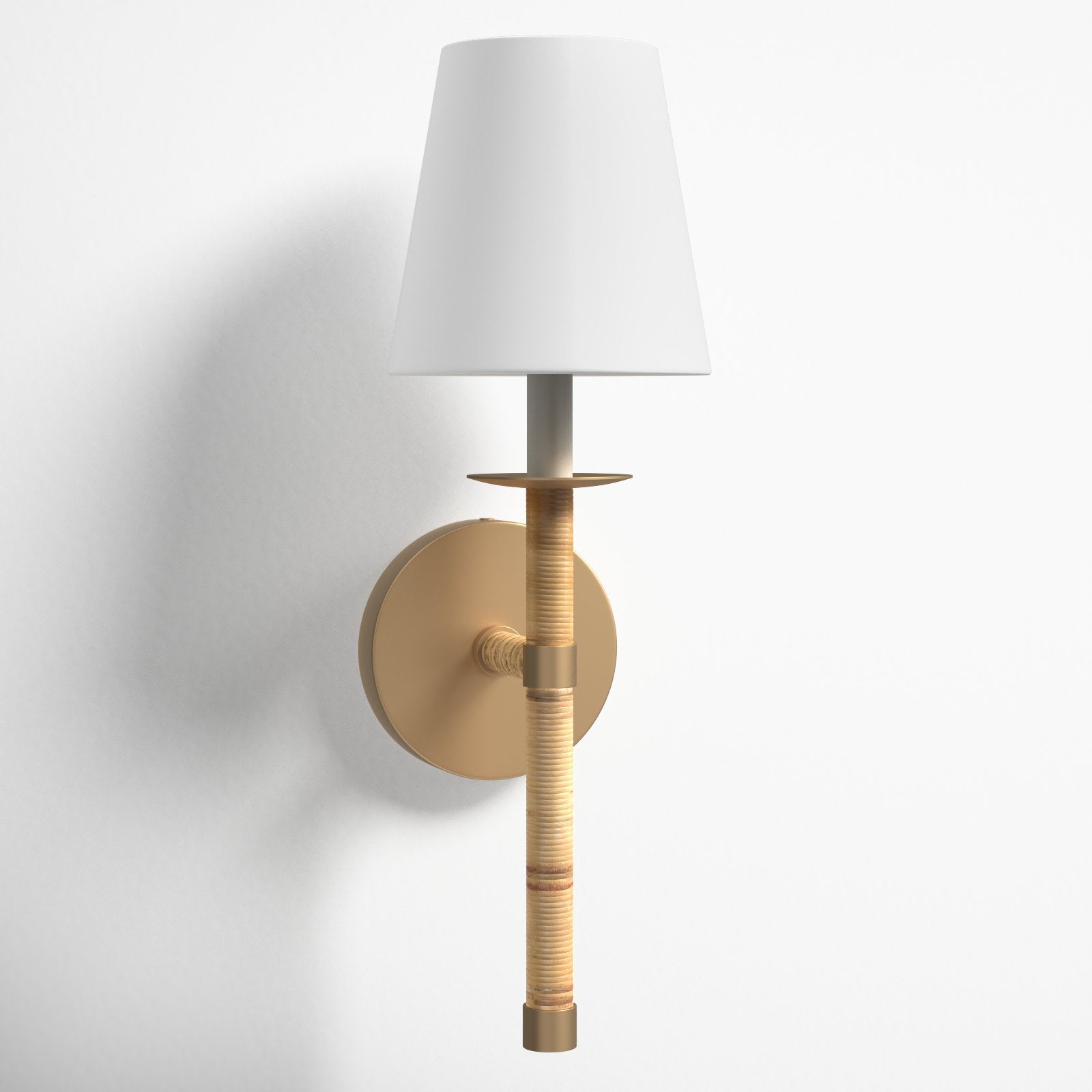 Freyza | Conoror Elegance Vintage Brass Fabric Wall Light – Vintage Bedroom Hallway