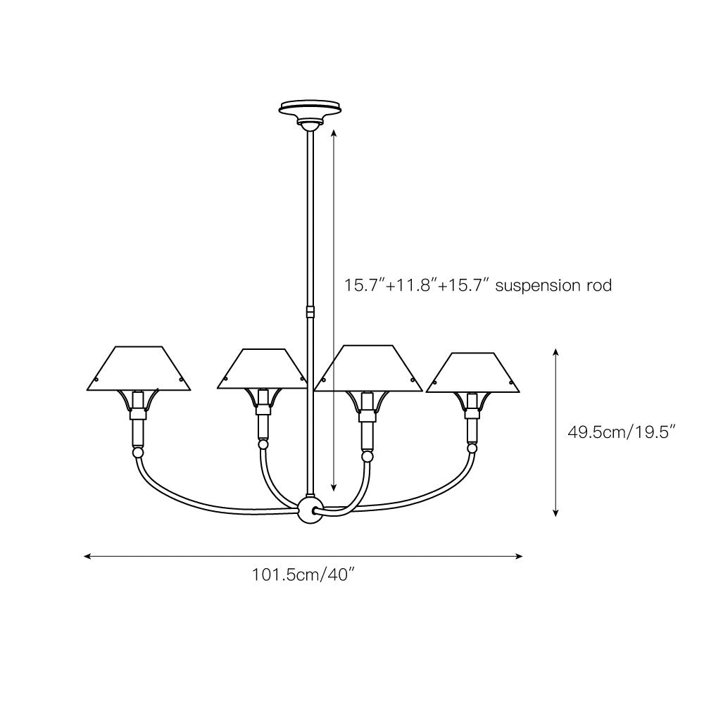 Freyza | Turlington Vintage Industrial Brass Chandelier – Industrial Dining Room Living Room