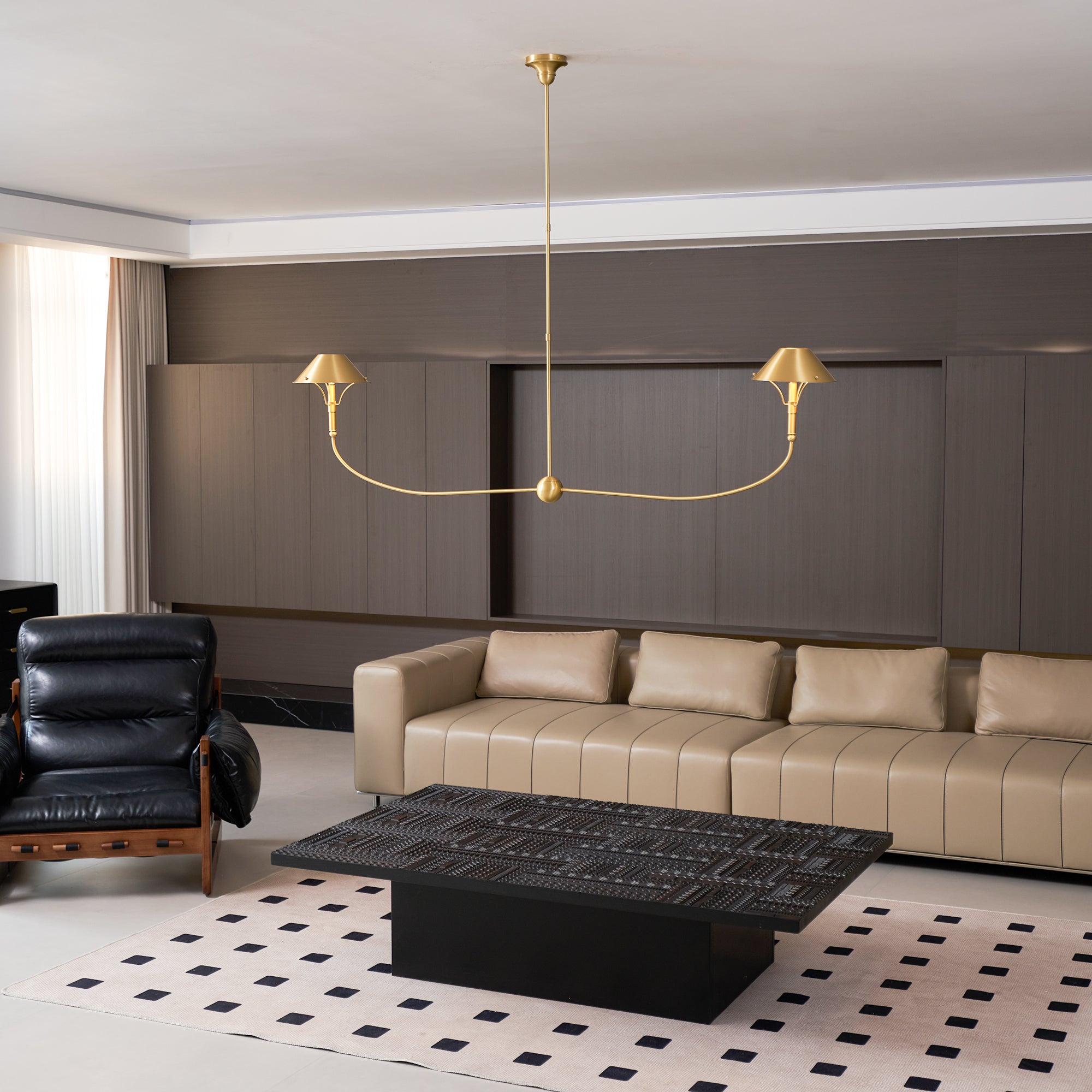 Freyza | Turlington Vintage Industrial Brass Chandelier – Industrial Dining Room Living Room