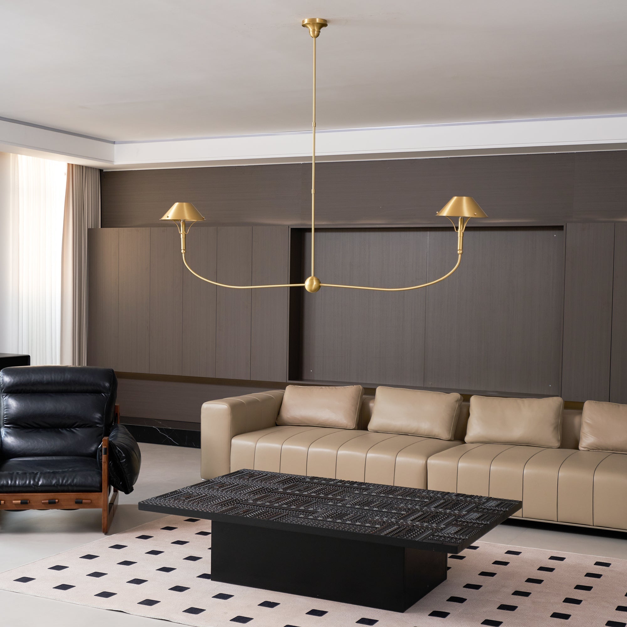 Freyza | Turlington Vintage Industrial Brass Chandelier – Industrial Dining Room Living Room