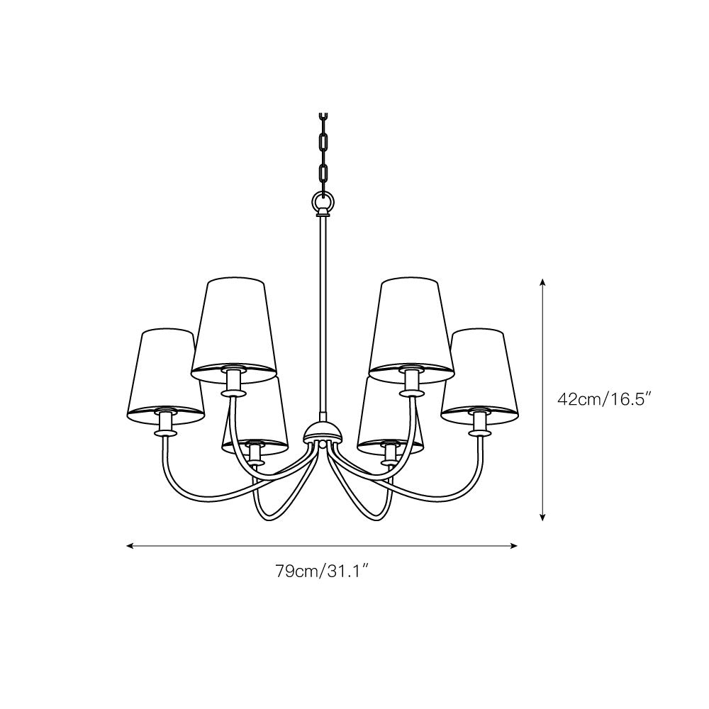 Freyza | Icarisra Vintage Industrial Brass Fabric Chandelier – Industrial Dining Room Living Room