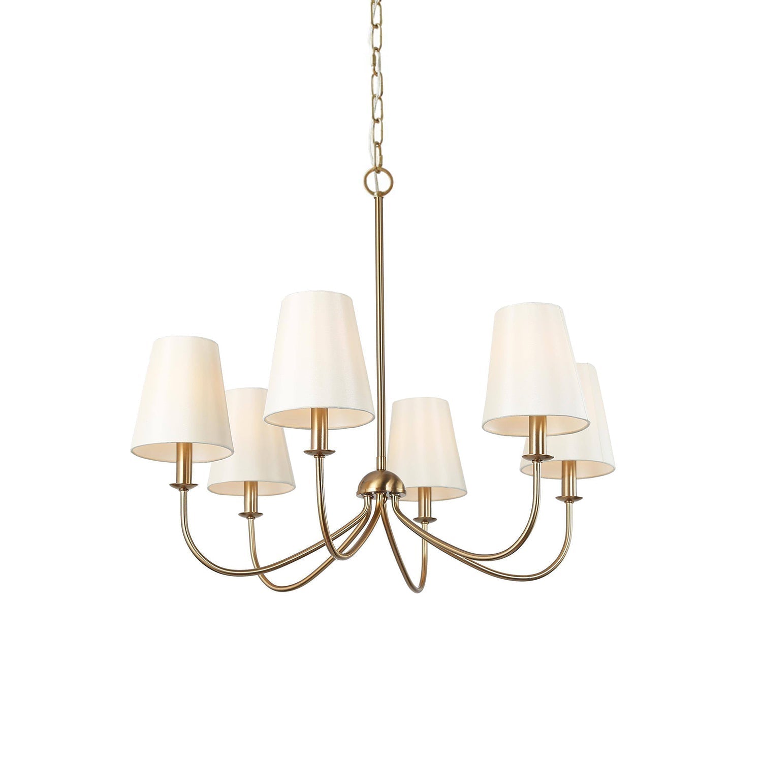 Freyza | Icarisra Vintage Industrial Brass Fabric Chandelier – Industrial Dining Room Living Room