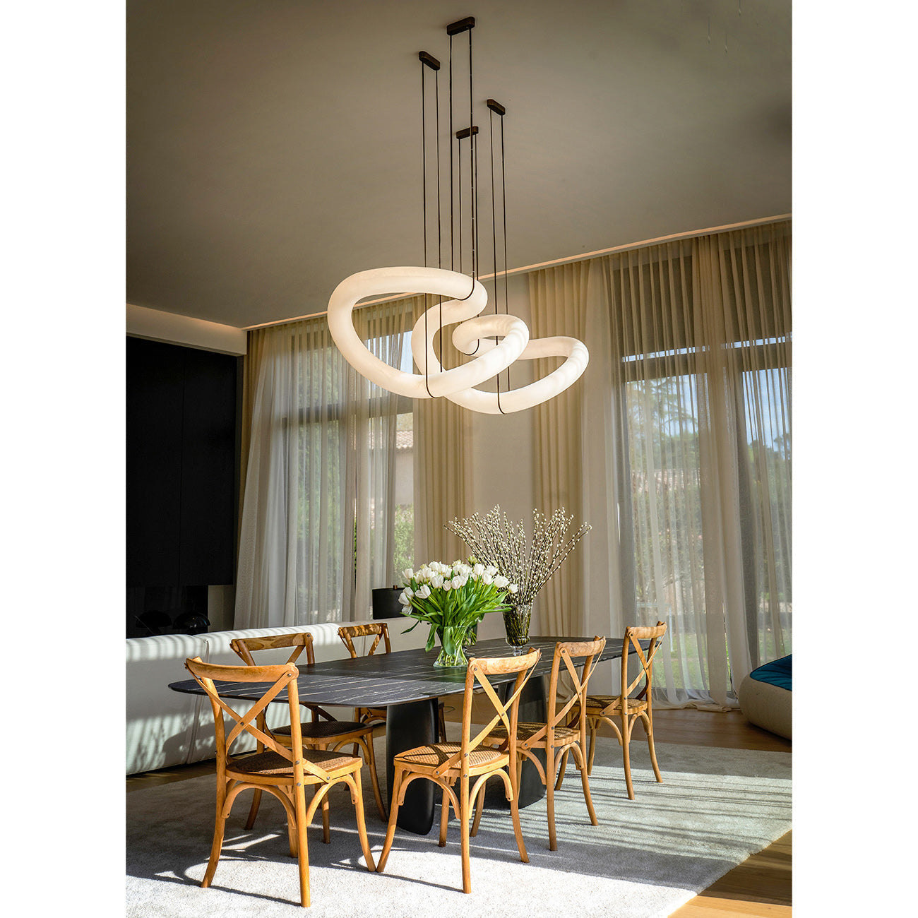 Freyza | Syrinan Luxe Ring Chandelier – Dining Room Living Room