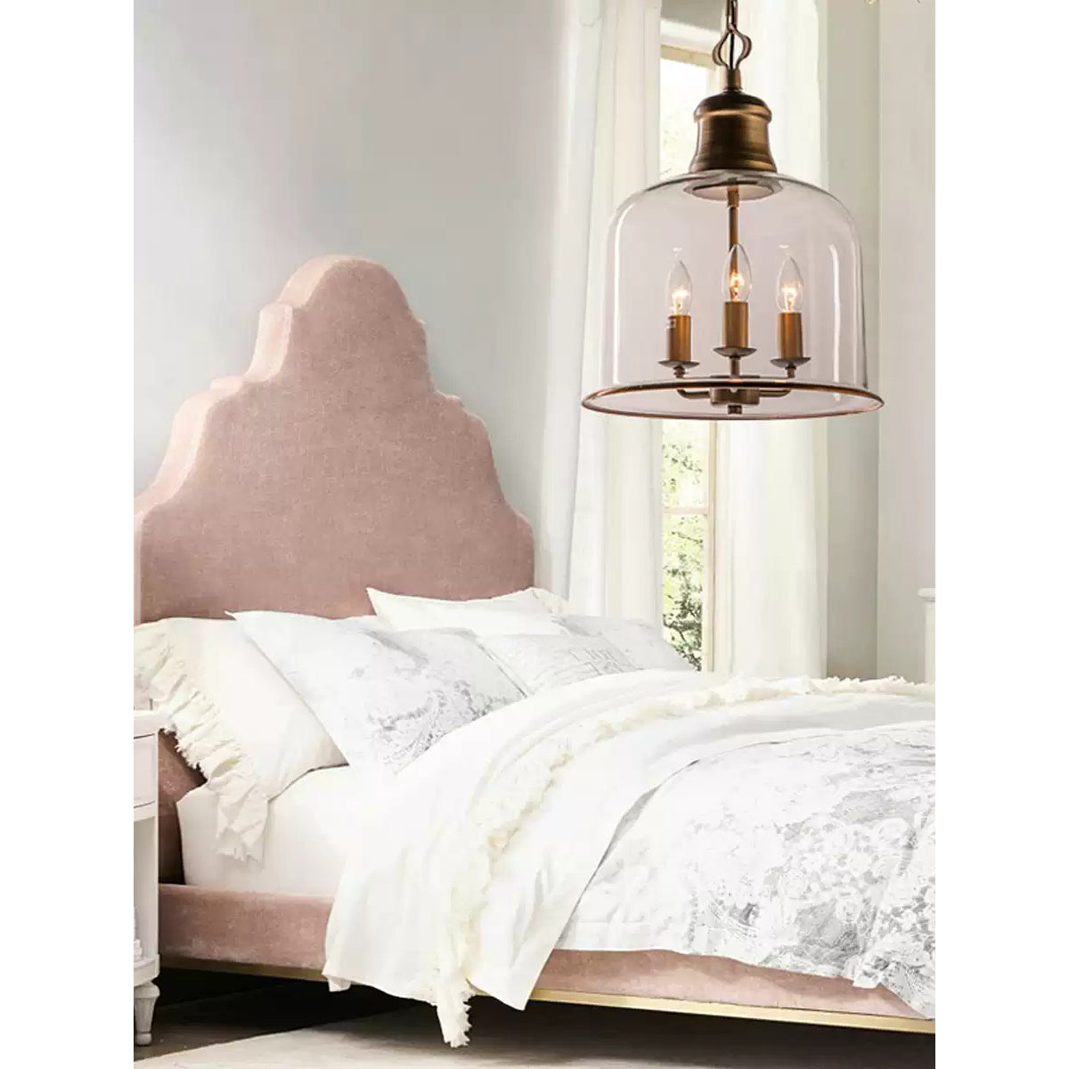 Freyza | Sysolion Vintage Elegance Glass Pendant Light – Vintage Kitchen Dining Room
