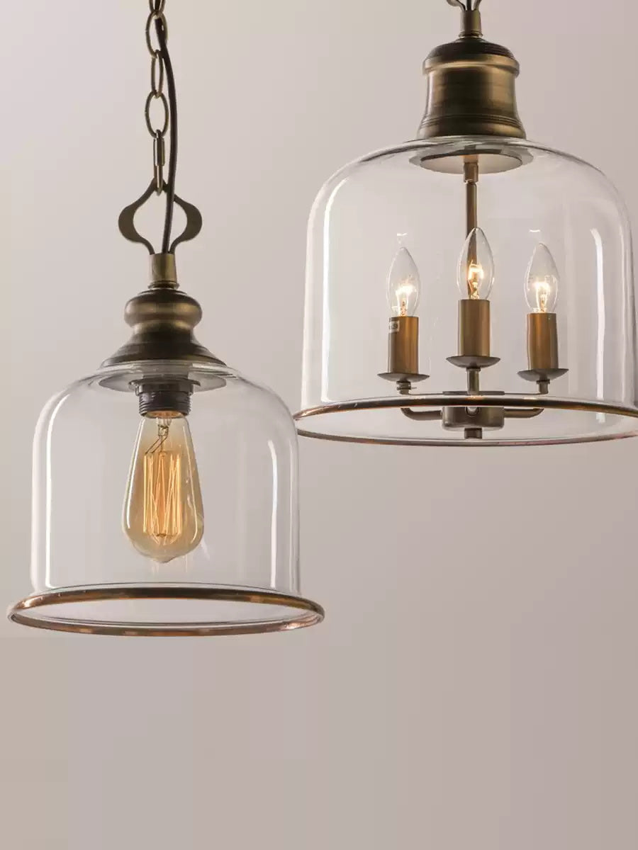 Freyza | Sysolion Vintage Elegance Glass Pendant Light – Vintage Kitchen Dining Room