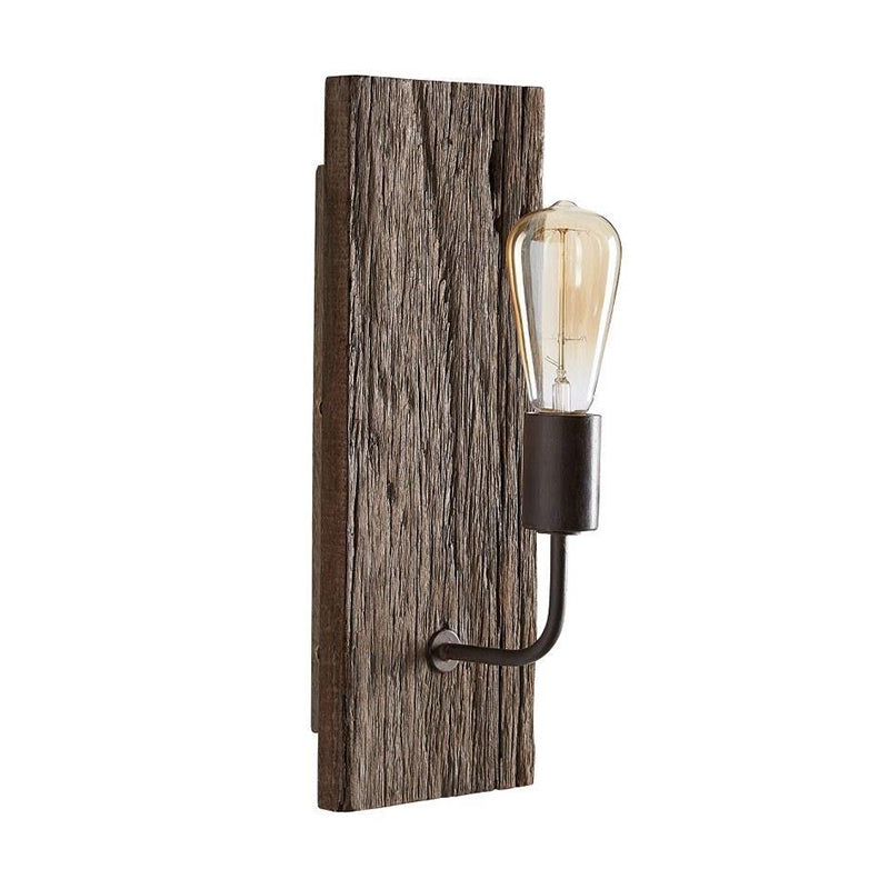 Freyza | Ovenaris Vintage Industrial Wood Wall Light – Industrial Bedroom Hallway